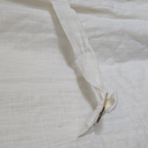 Elegant Off-white Hemp Blend Long Line Tunic Vest Summer Top - Picture 5 of 9